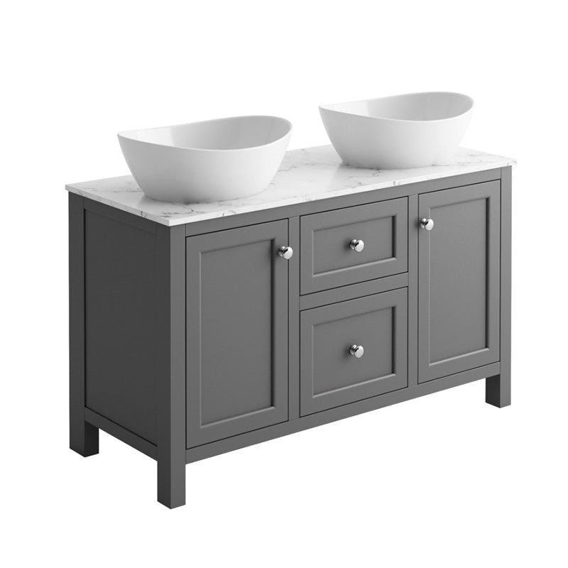 Scudo Harrogate Montpelier Sculptured Countertop Basin (1 size, White) BASIN ONLY