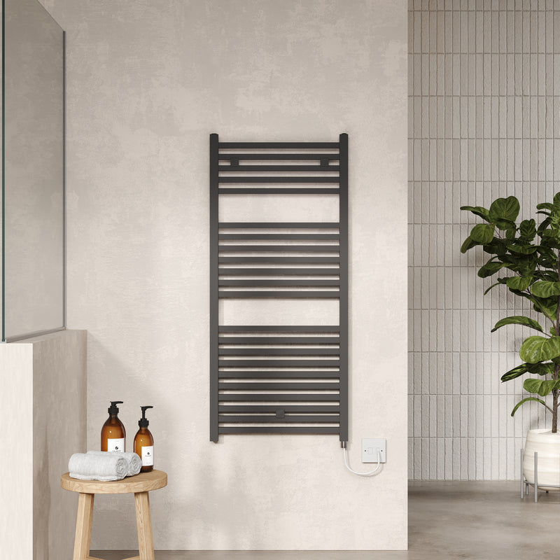 Nuie Square Electric Towel Radiator (2 sizes, 2 colours) - Brand New Bathrooms