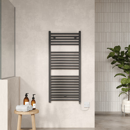 Nuie Square Electric Towel Radiator (2 sizes, 2 colours) - Brand New Bathrooms