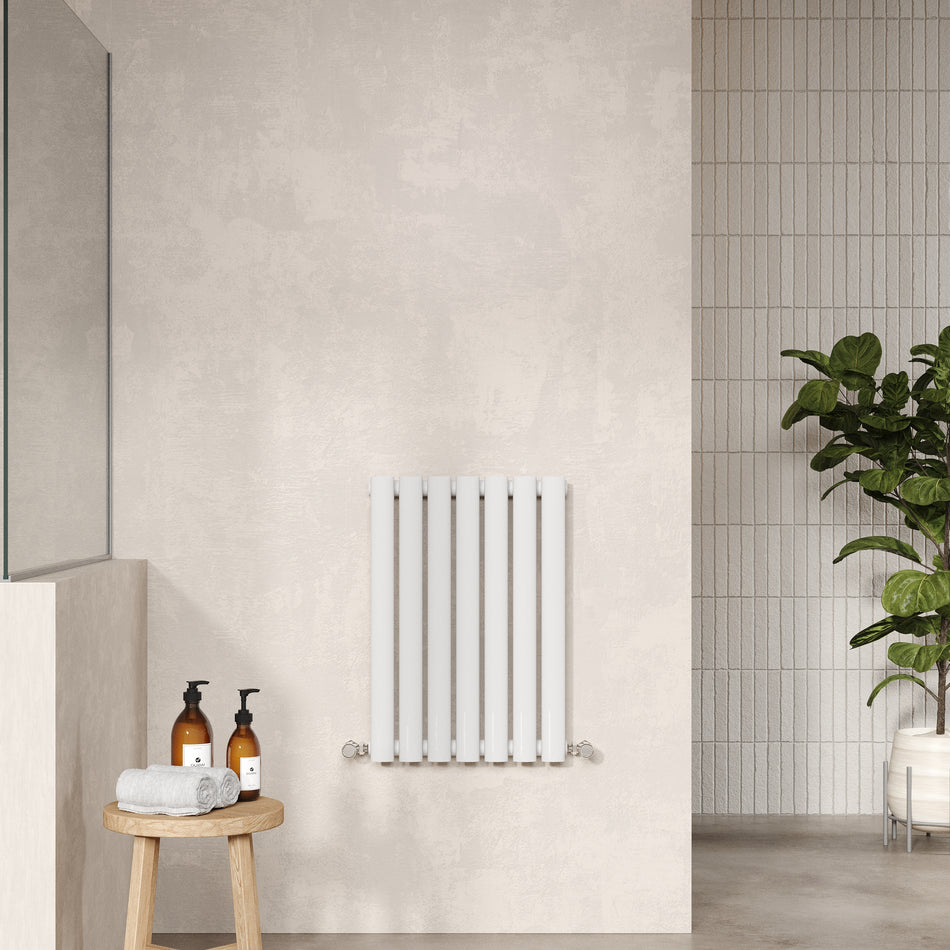 Nuie Revive Horizontal Single or Double Panel Radiator (2 types, 1 size, Gloss White) - Brand New Bathrooms