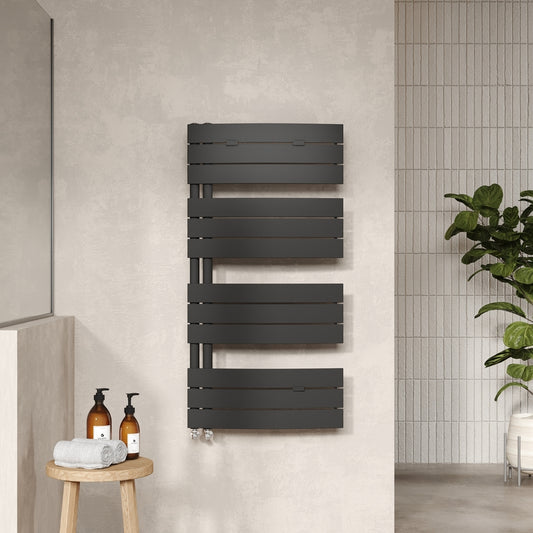 Nuie Elgin Heated Towel Rail (1 size, Anthracite) - Brand New Bathrooms