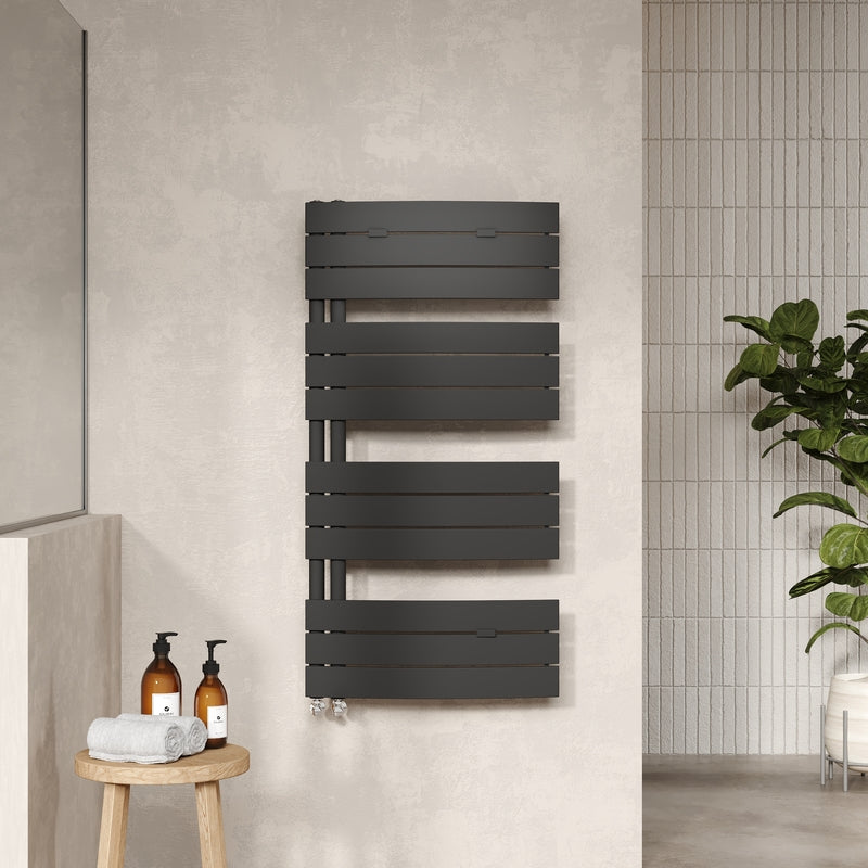 Nuie Elgin Heated Towel Rail (1 size, Anthracite) - Brand New Bathrooms