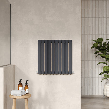 Nuie Revive Horizontal Single or Double Panel Radiator (2 styles, 1 size, Anthracite) - Brand New Bathrooms