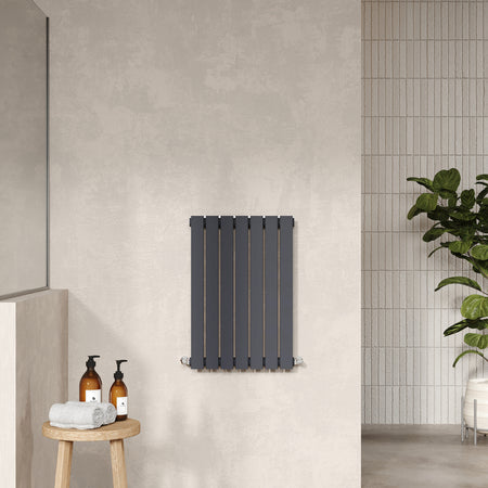 Nuie Sloane Horizontal Single or Double Panel Radiator (2 styles, 1 size, Anthracite) - Brand New Bathrooms