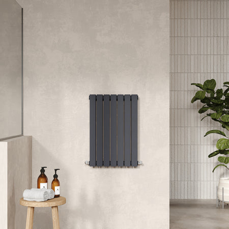 Nuie Sloane Horizontal Single or Double Panel Radiator (2 styles, 1 size, Anthracite) - Brand New Bathrooms