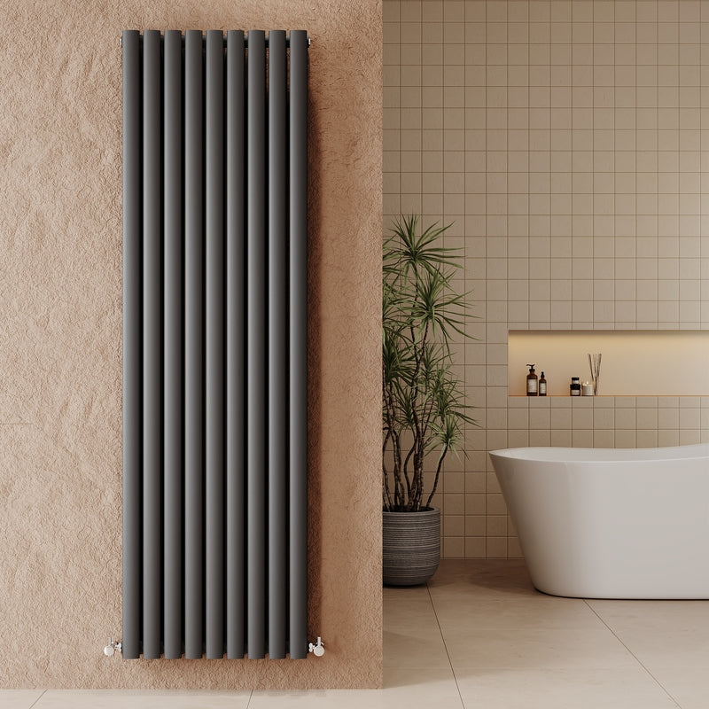 Nuie Revive Vertical Double Panel Radiator (1 size, Anthracite) - Brand New Bathrooms