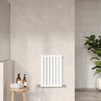 Nuie Sloane Horizontal Single or Double Panel Radiator (2 styles, 1 size, Satin White) - Brand New Bathrooms