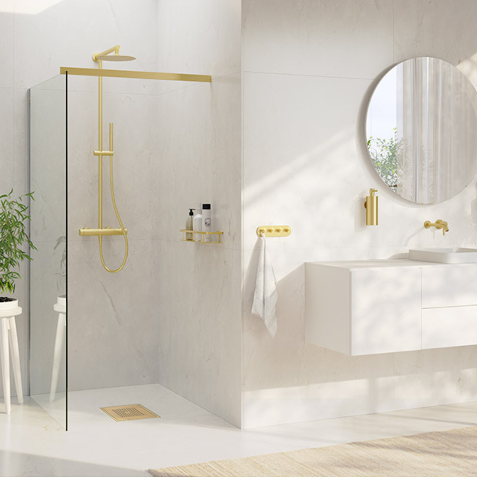 Smedbo Home Solid Brass Quadruple Robe Hook (Brushed Brass)
