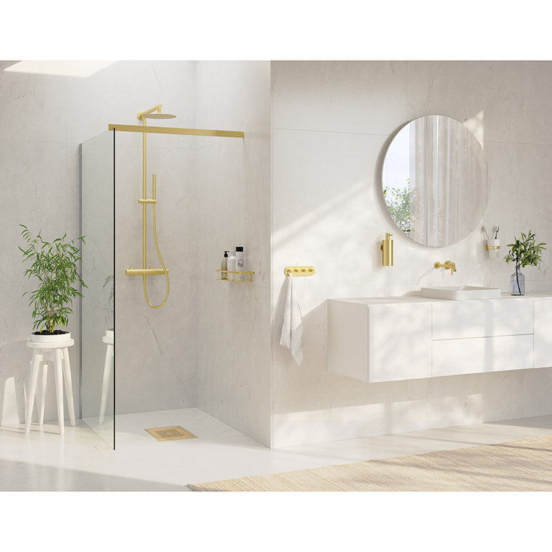 Smedbo Home Solid Brass Wall Mounted Soap Dispenser (2 sizes, Brushed Brass) - Brand New Bathrooms