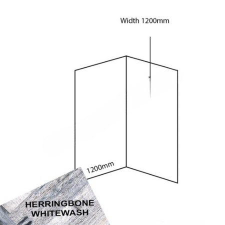 Bushboard Nuance Corner Pack A3 (for Shower Enclosures up to 1200mm) Herringbone Whitewash - Brand New Bathrooms