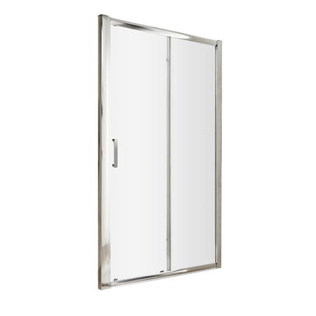 Hudson Reed Pacific Chrome Framed Sliding Shower Door- 6 mm Glass (4 sizes, 2 styles, Chrome) - Brand New Bathrooms