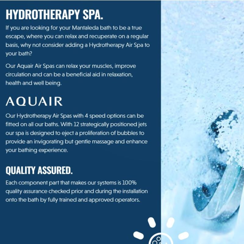 Mantaleda Hydrotherapy Spa System - Brand New Bathrooms