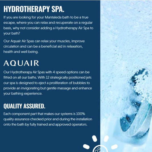 Mantaleda Hydrotherapy Spa System - Brand New Bathrooms