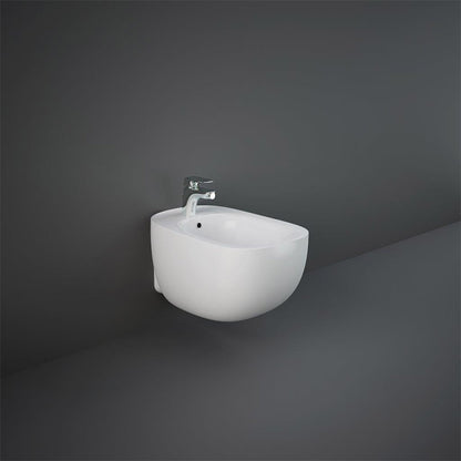 RAK-Illusion Wall Hung Bidet 1TH (White) - Brand New Bathrooms
