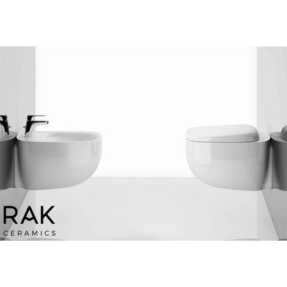 RAK-Illusion Wall Hung Bidet 1TH (White) - Brand New Bathrooms