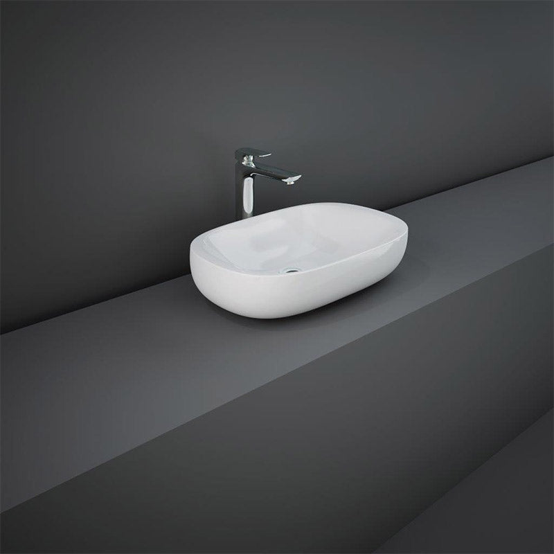 RAK Ceramics Illusion 600mm Countertop Basin (1 size, Alpine White) - Brand New Bathrooms