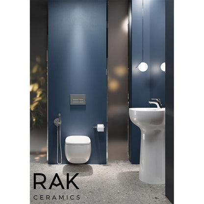 RAK Ceramics Illusion 540mm Free Standing Pedestal Basin with one Tap Hole (1 size, Alpine White) - Brand New Bathrooms