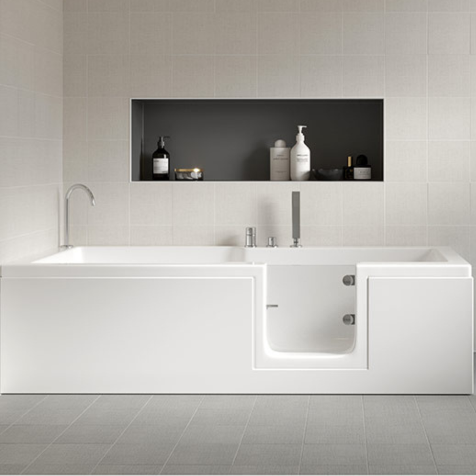Mantaleda Isua RV Walk-In Bath (1 size, 2 styles, White)