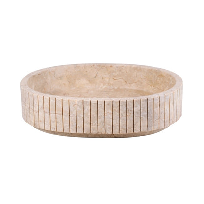 Loutro Lavabo Irini Oval Stone Marble Basin (1 size, Beige) - Brand New Bathrooms