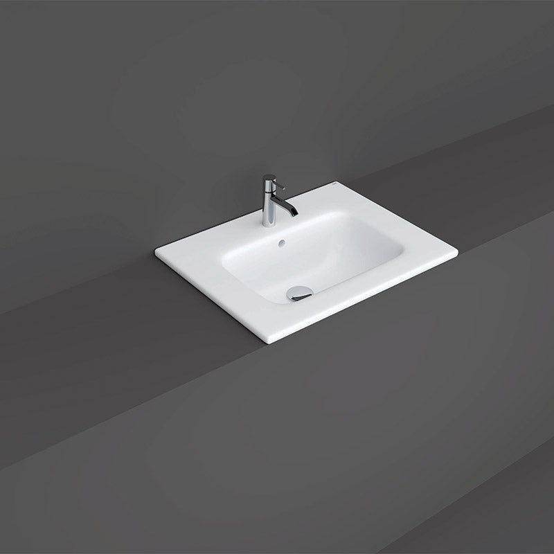RAK Ceramics Joy In-Counter Top Basin (5 sizes, 2 styles, White) - Brand New Bathrooms