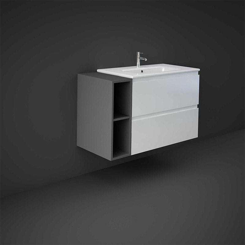 RAK Ceramics Joy 20cm Open Storage Unit (2 sizes, Grey) - Brand New Bathrooms