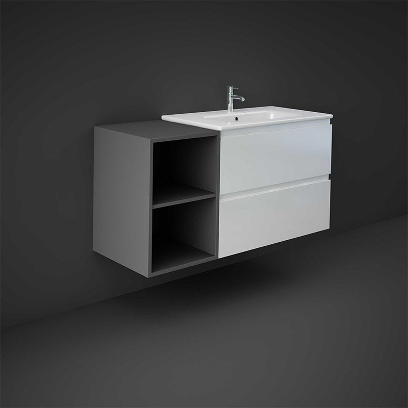 RAK Ceramics Joy 20cm Open Storage Unit (2 sizes, Grey) - Brand New Bathrooms