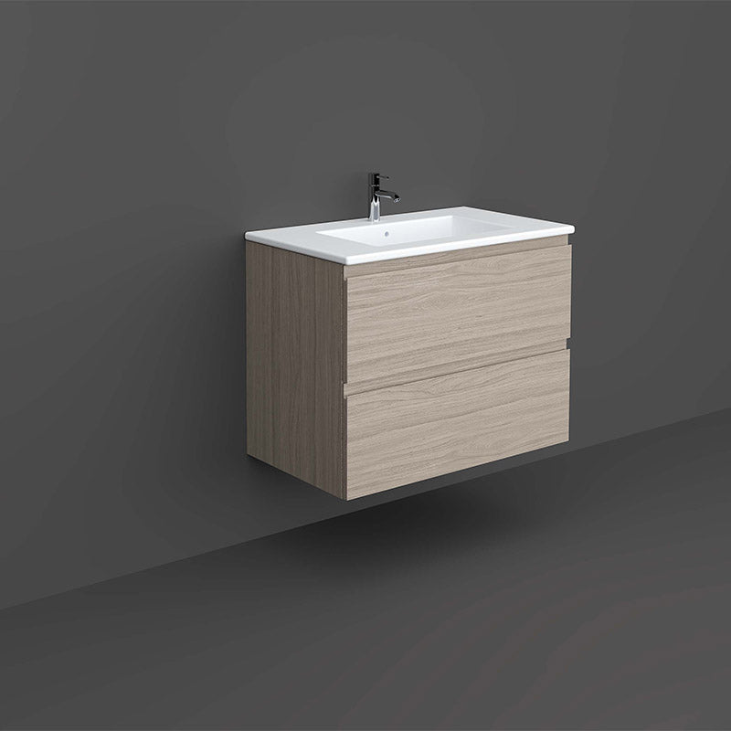 RAK Ceramics Joy 800mm Wall Hung Vanity Unit (1 size, 5 colours) - Brand New Bathrooms