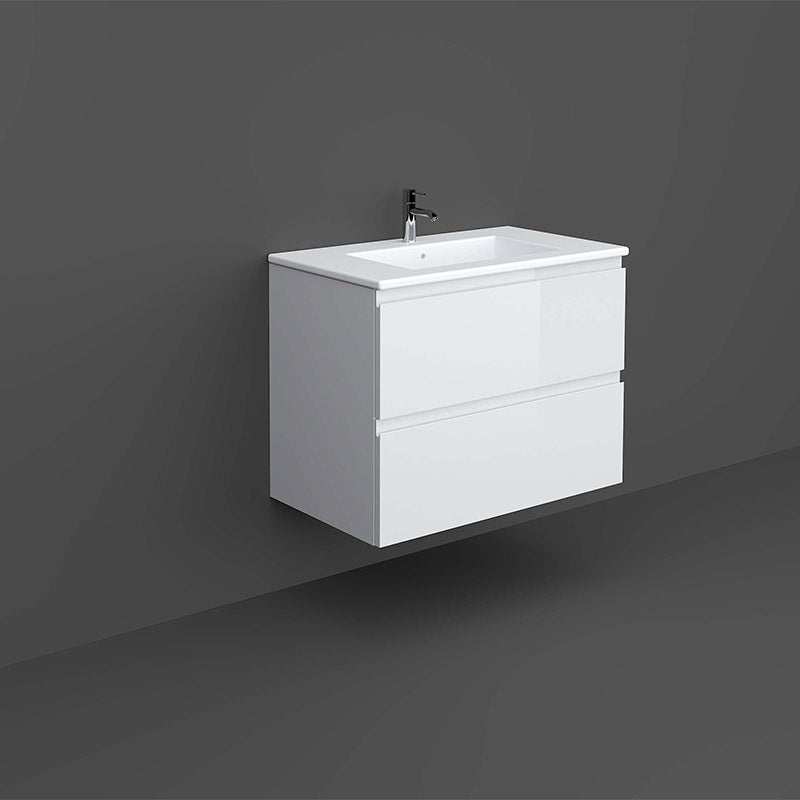 RAK Ceramics Joy 800mm Wall Hung Vanity Unit (1 size, 5 colours) - Brand New Bathrooms