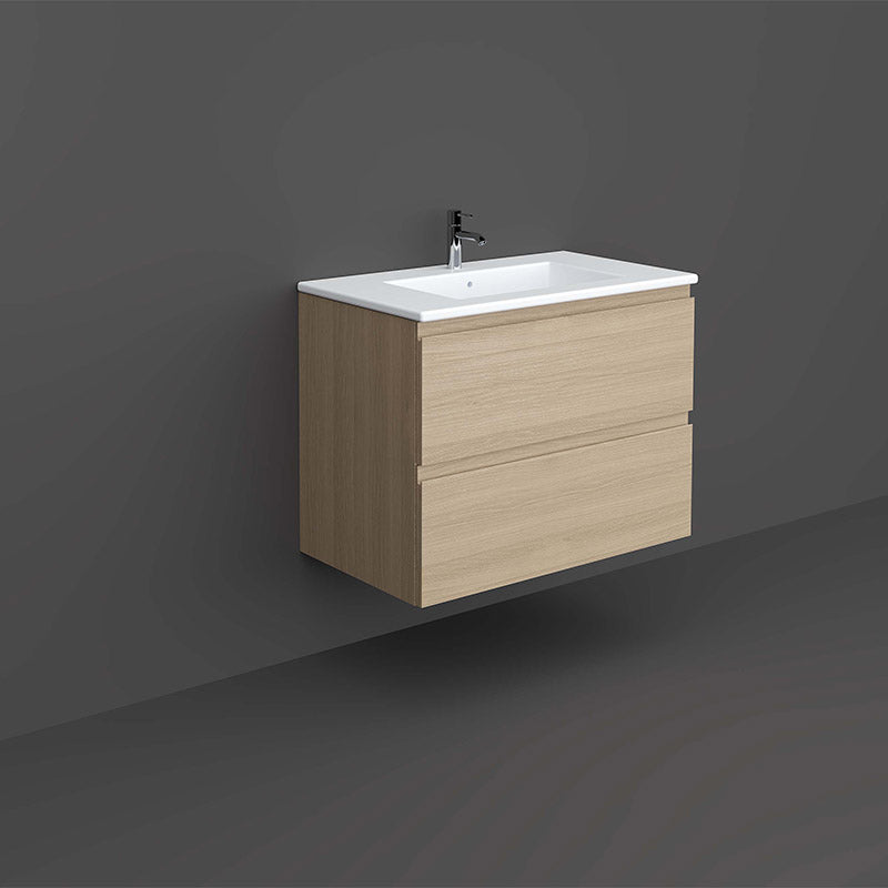 RAK Ceramics Joy 800mm Wall Hung Vanity Unit (1 size, 5 colours) - Brand New Bathrooms