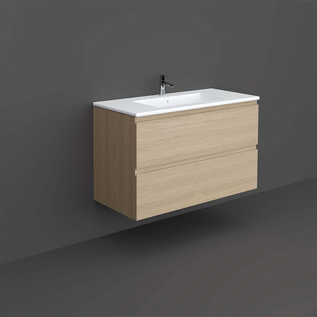 RAK Ceramics Joy 1000mm Wall Hung Vanity Unit (1 size, 5 colours) - Brand New Bathrooms