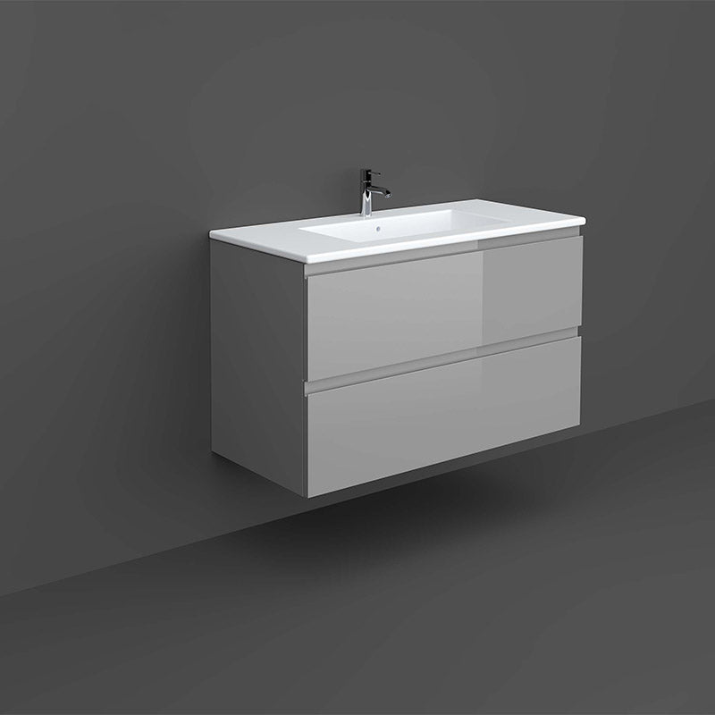 RAK Ceramics Joy 1000mm Wall Hung Vanity Unit (1 size, 5 colours) - Brand New Bathrooms