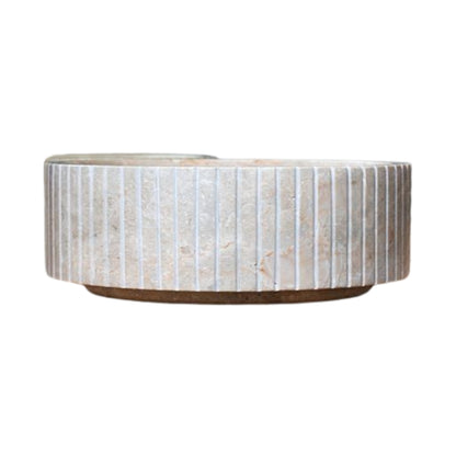 Loutro Lavabo Jayda Stone Marble Basin (1 size, Beige) - Brand New Bathrooms