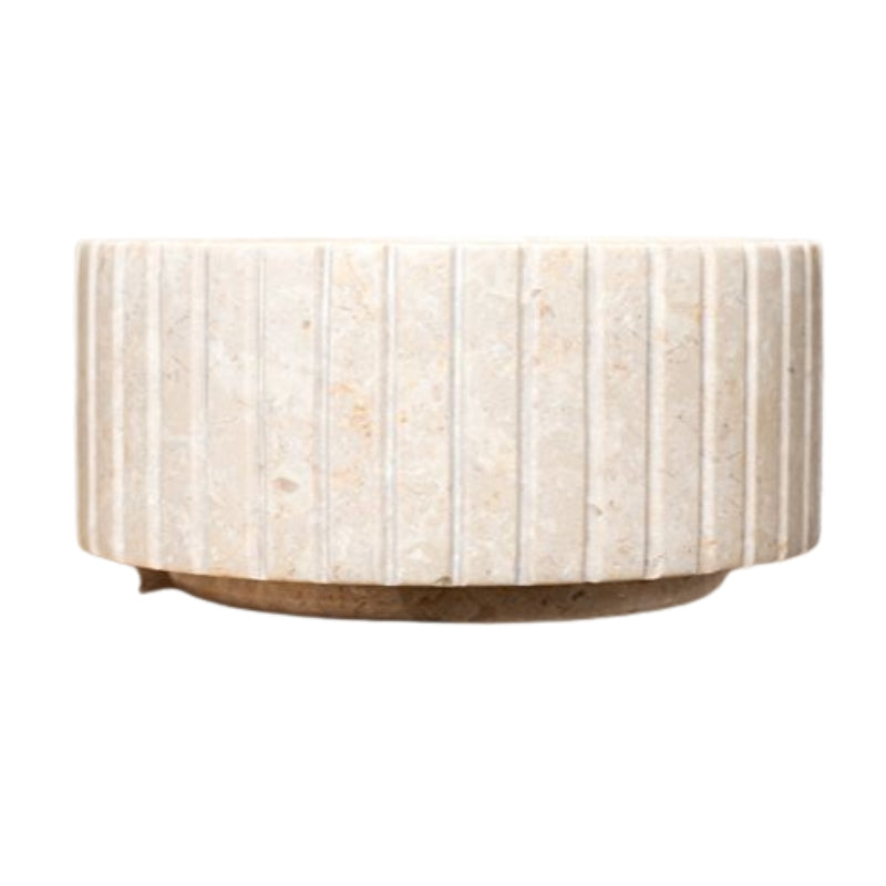 Loutro Lavabo Jayda Mini Stone Marble Basin (1 size, Beige) - Brand New Bathrooms