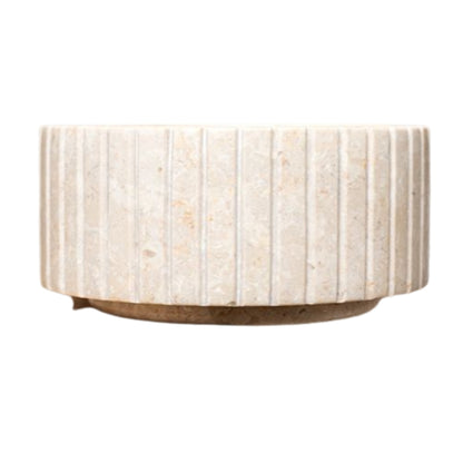 Loutro Lavabo Jayda Mini Stone Marble Basin (1 size, Beige) - Brand New Bathrooms