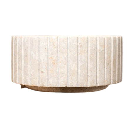 Loutro Lavabo Jayda Mini Stone Marble Basin (1 size, Beige) - Brand New Bathrooms