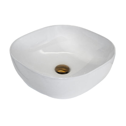 Loutro Lavabo Jenny Square Ceramic Basin (1 size, 2 colours) - Brand New Bathrooms