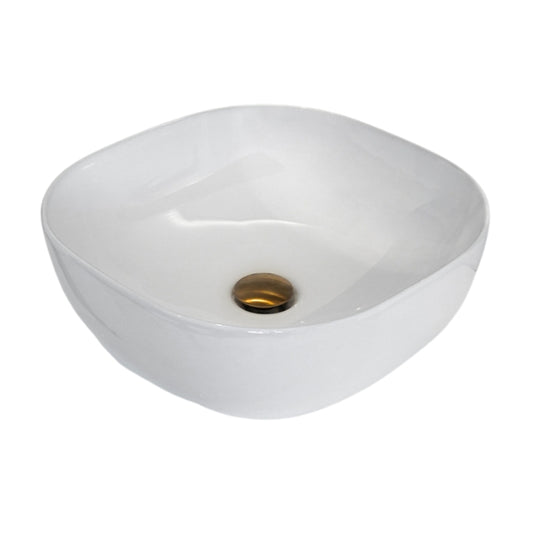 Loutro Lavabo Jenny Square Ceramic Basin (1 size, 2 colours) - Brand New Bathrooms