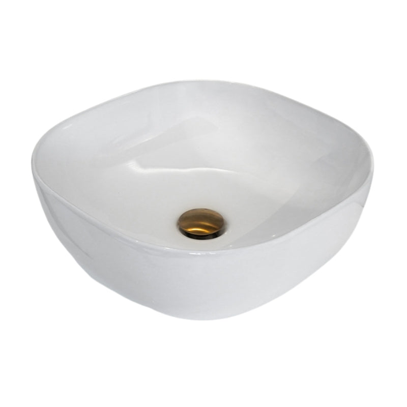 Loutro Lavabo Jenny Square Ceramic Basin (1 size, 2 colours) - Brand New Bathrooms