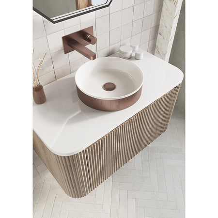 Scudo Koko Fluted Counter Top Basin (1 size, 4 colours) - Brand New Bathrooms