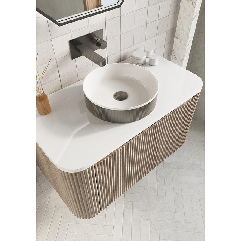 Scudo Koko Fluted Counter Top Basin (1 size, 4 colours) - Brand New Bathrooms