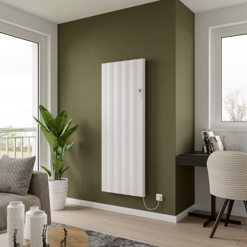 Eucotherm Kairo Electric Vertical Flat Panel Electric Radiators with Smart Control (2 colours, 2 sizes) - Brand New Bathrooms
