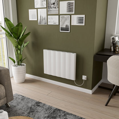 Eucotherm Kairo Electric Horizontal Flat Panel Electric Radiators with Smart Control (2 colours, 2 sizes) - Brand New Bathrooms