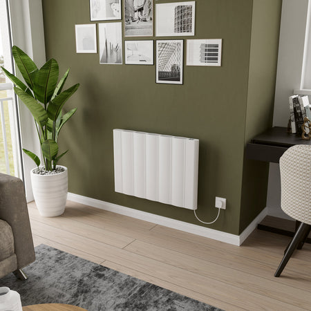 Eucotherm Kairo Electric Horizontal Flat Panel Electric Radiators with Smart Control (2 colours, 2 sizes) - Brand New Bathrooms