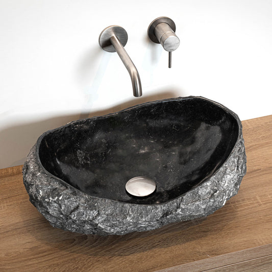 Loutro Lavabo Kev-B Stone Marble Basin (1 size, Anthracite) - Brand New Bathrooms