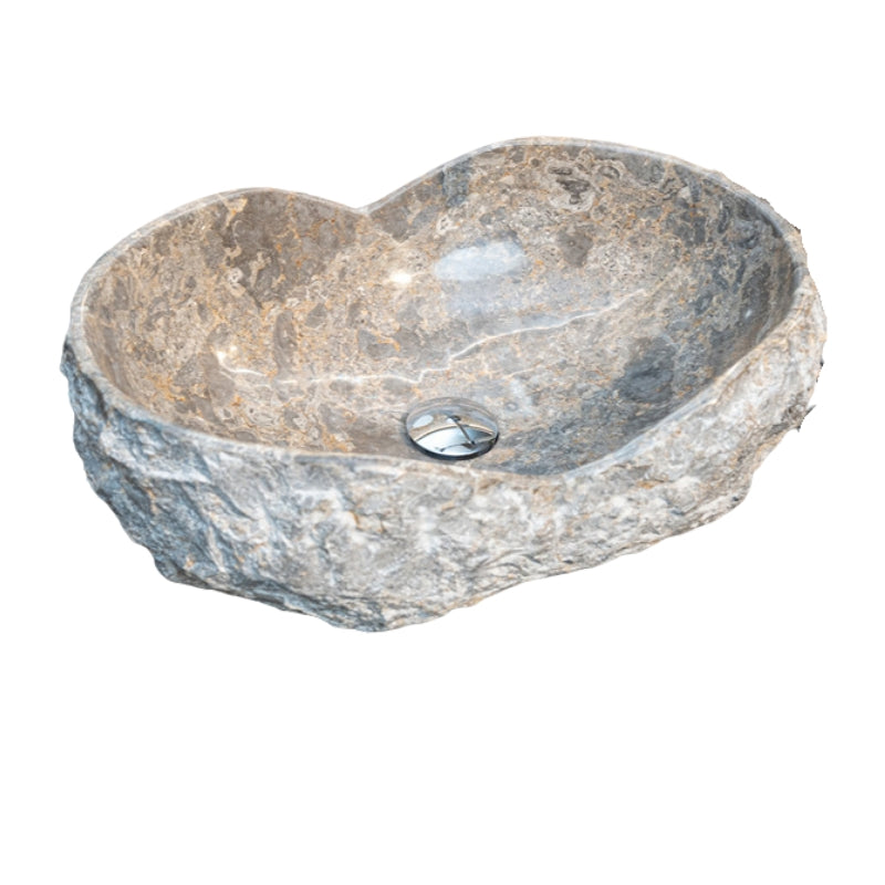Loutro Lavabo Kev-T Stone Marble Basin (1 size, Taupe) - Brand New Bathrooms