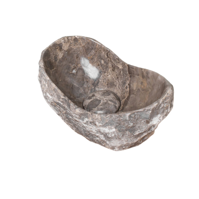 Loutro Lavabo Kev Mini-T Stone Marble Basin (1 size, Beige) - Brand New Bathrooms