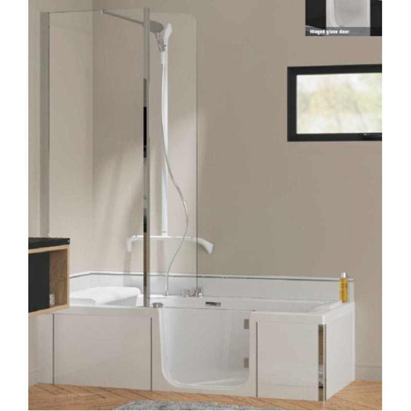 Mantaleda Kineduo Walk-In Shower Bathtub (Complete Set) (2 sizes, 2 styles, White) - Brand New Bathrooms