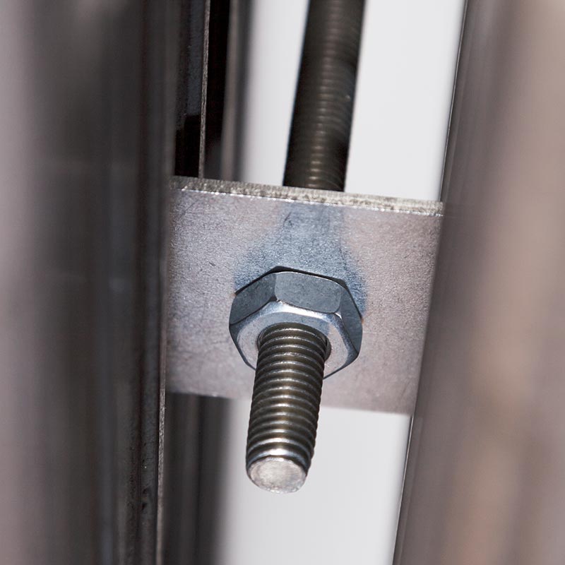 Carron Galvanised Square Plate Wall Stay (1 size, Stainless Steel) - Brand New Bathrooms