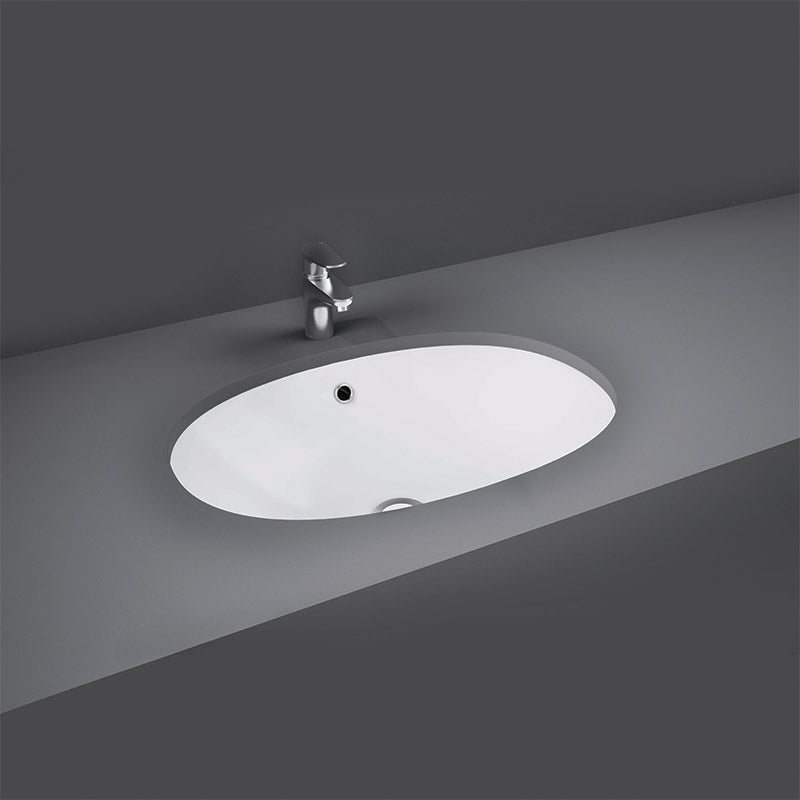 RAK Ceramics Lily Countertop Basin (1 size, 2 styles, Alpine White) - Brand New Bathrooms