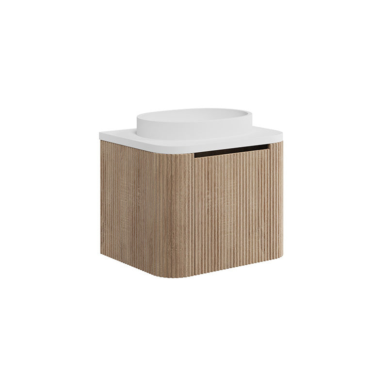 Scudo Linea Curve Fluted 600mm Wall Mounted Basin Unit (1 size, 3 colours) - Brand New Bathrooms